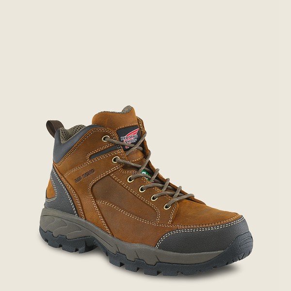 Red Wing Mens Hiking Boots - Truhiker - 5-inch Csa Safety Toe - Brown - ZMH982614